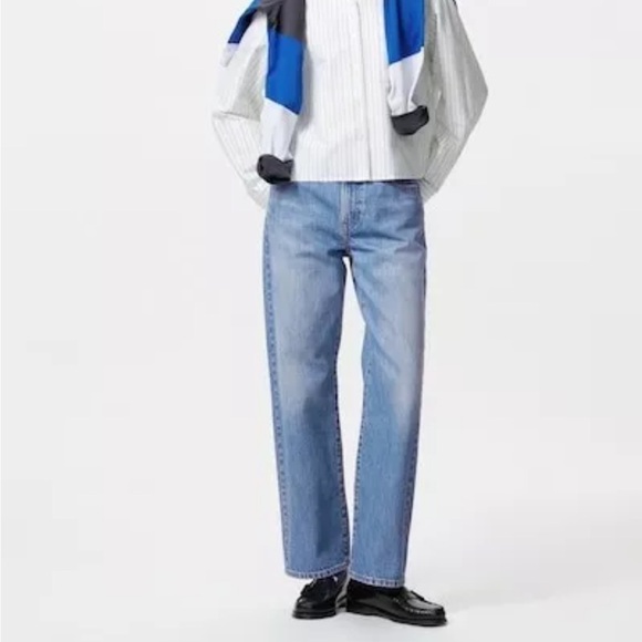 UNIQLO & JW Anderson Straight Jeans Cotton‎  Women Blue 23 Inch / Length 31 Inch - Picture 1 of 9